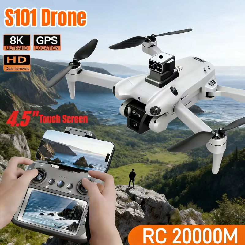 Drone Gimbal Mount - New S101 Drone 8K Dual Camera