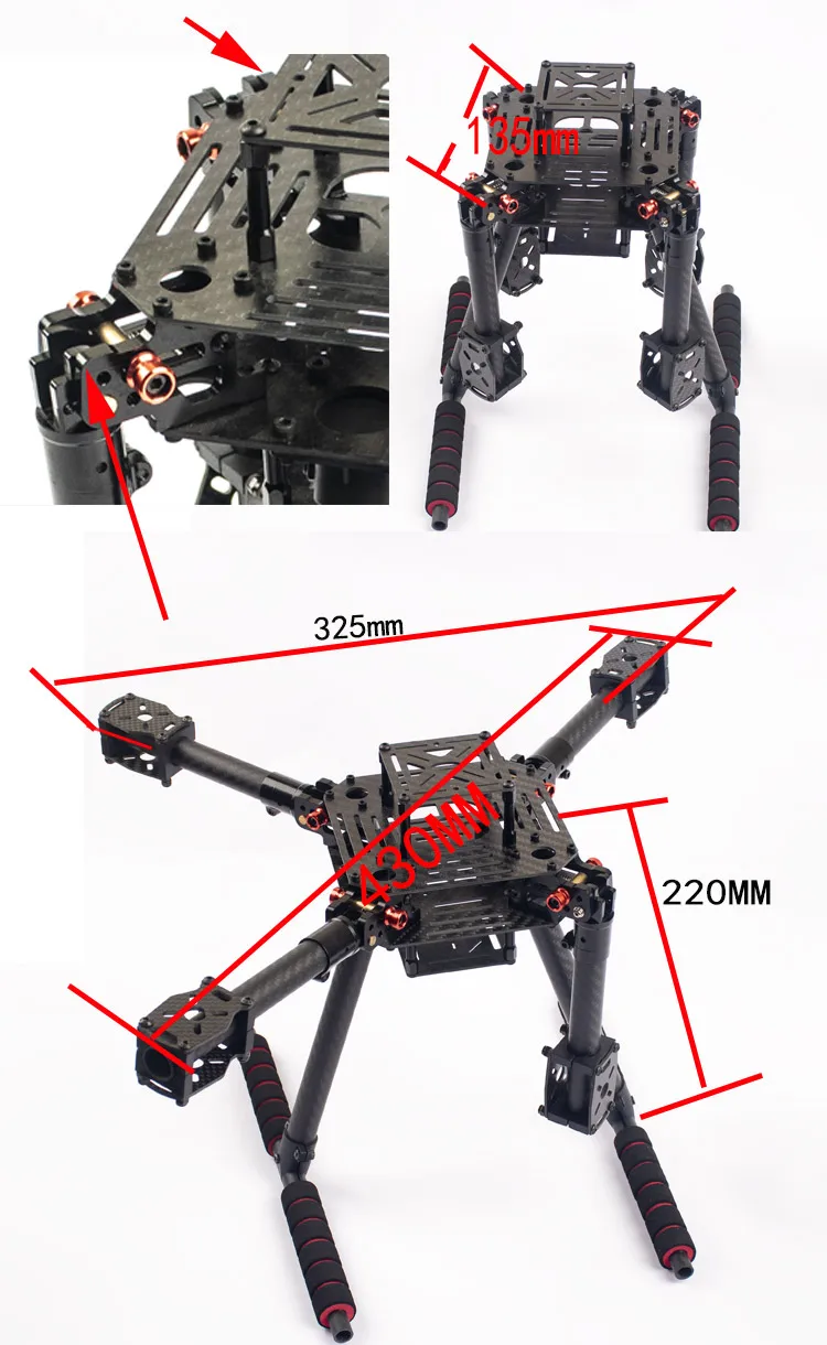 Flyroun LX350 PRO 350mm drone  - Drone Gimbal For Mirrorless avis et prix