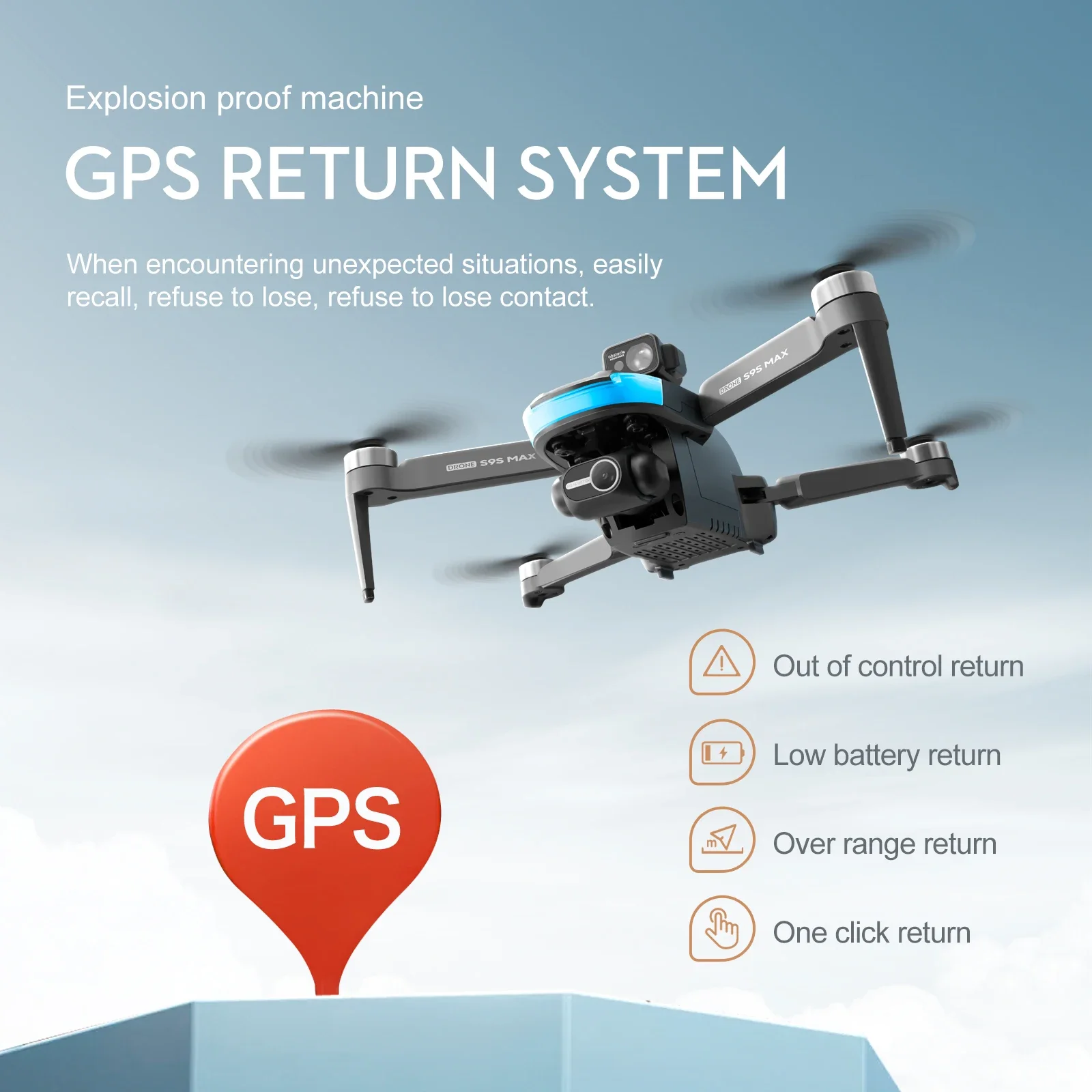 NEW S9S MAX MINI Drone 4K 2-Ax - Drone Gimbal Brushless avis et prix