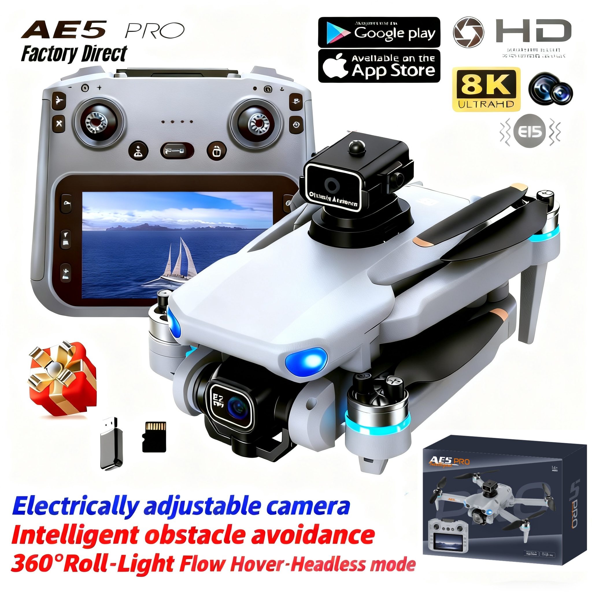 2026 New AE5 Pro Drone 8K HD 4 - Drone Gimbal 2 Axis avis et prix