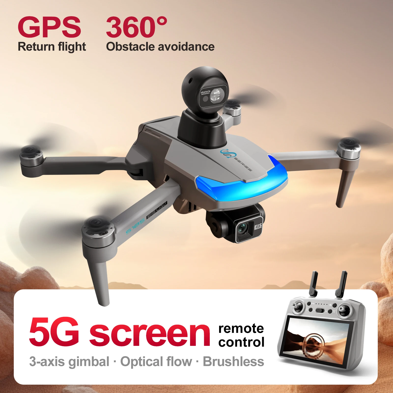 S185 Professional Drone 2.7K H - Drone Gimbal 3 Axis avis et prix