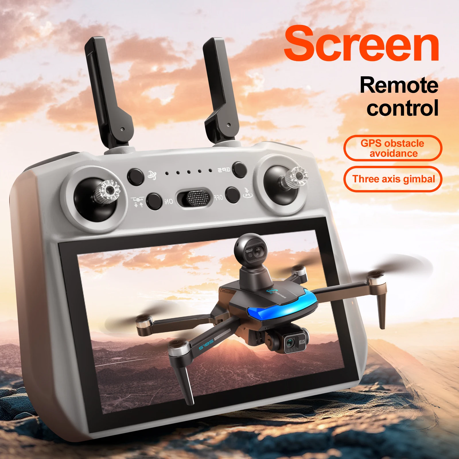 S185 Professional Drone 2.7K H - Drone Gimbal 3 Axis avis et prix