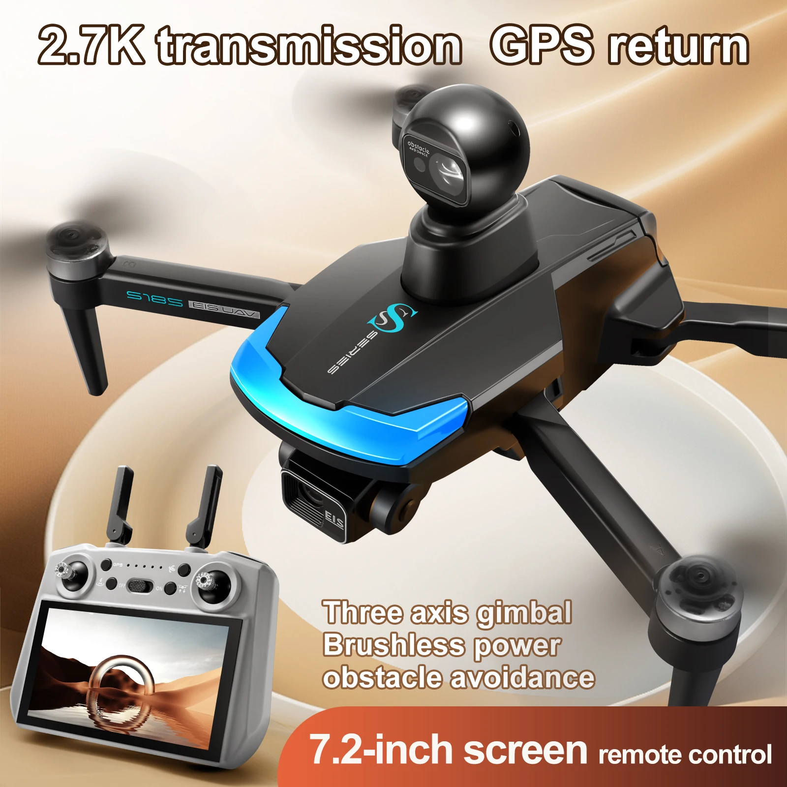 S185 Professional Drone 2.7K H - Drone Gimbal 3 Axis avis et prix