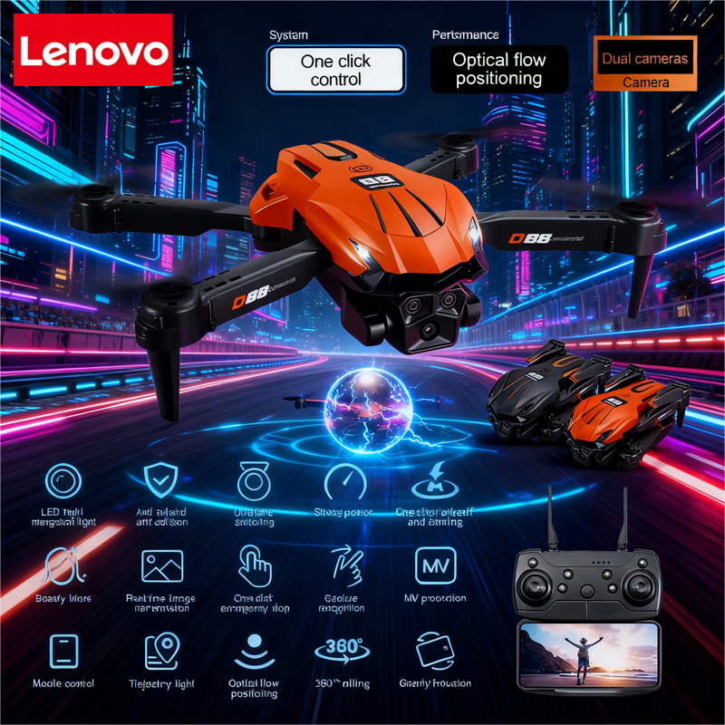 Lenovo D88 Drone 8K Aerial HD  - Drone Gimbal 2 Axis avis et prix
