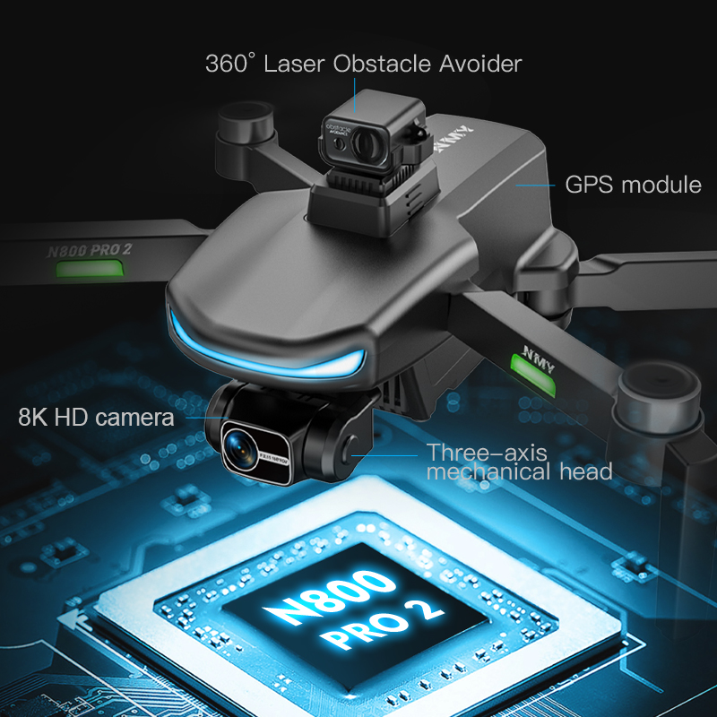 N800 PRO 2 GPS Drone Professio - Drone Gimbal 2 Axis avis et prix