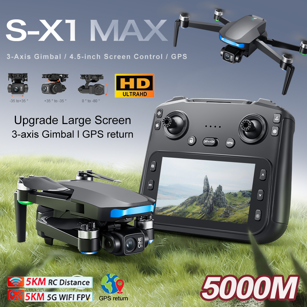 New S-X1 MAX Drone GPS 8K Prof - Drone Gimbal Brushless avis et prix