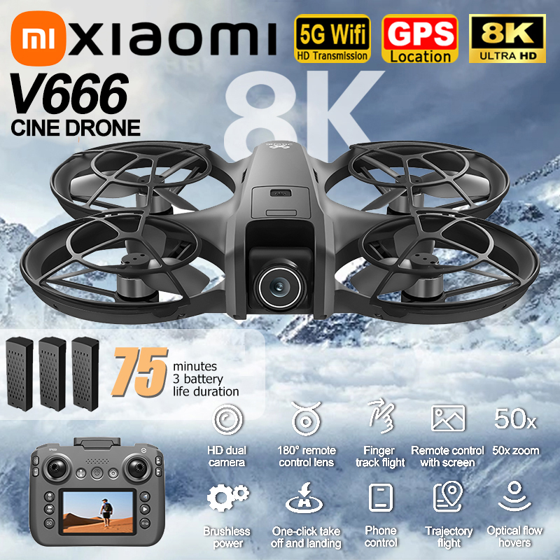 Xiaomi V666 Drone 8K Aerial HD - Drone Gimbal 3 Axis avis et prix